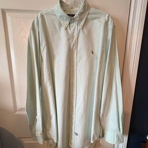 Ralph Lauren Mint Green Casual Button-Down Shirt
